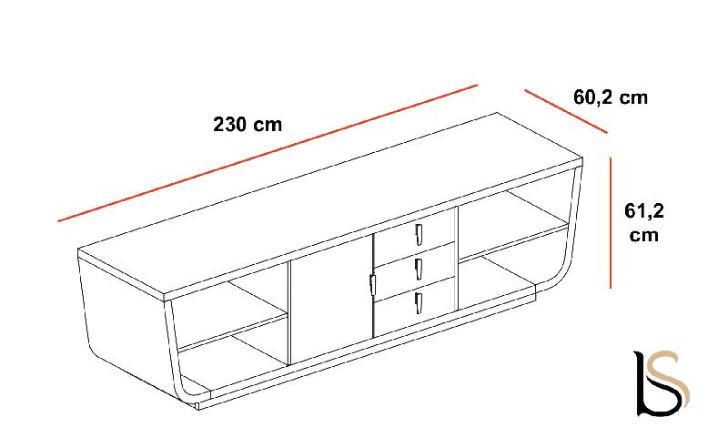 Meuble de service Larus - Dellarovere. - Noyer_2