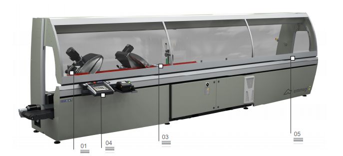 Precision t2 e-hs - tronçonneuse à double tête - emmegi - lame de 550 mm_1