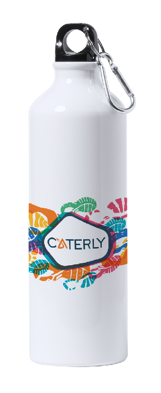 Gourde en aluminium - impression sublimation - avec mousqueton - 800 ml_1