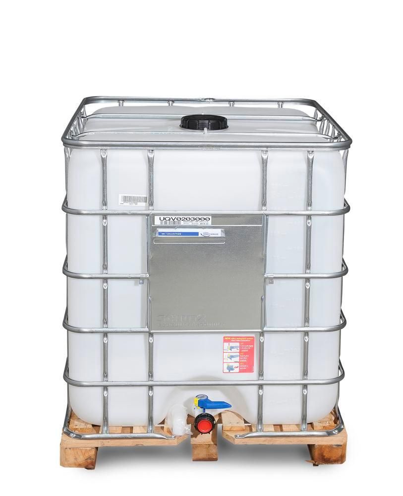 266154w - Cuve IBC 1000 litres - Palette bois, ouverture DN 150, sortie DN 50_1