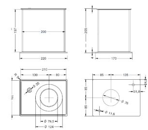 Boîtier d'amovibilité pour bornes 20° - TOTAL / TOTAL + - STI Balisage routier en acier galvanisé peint noir_1