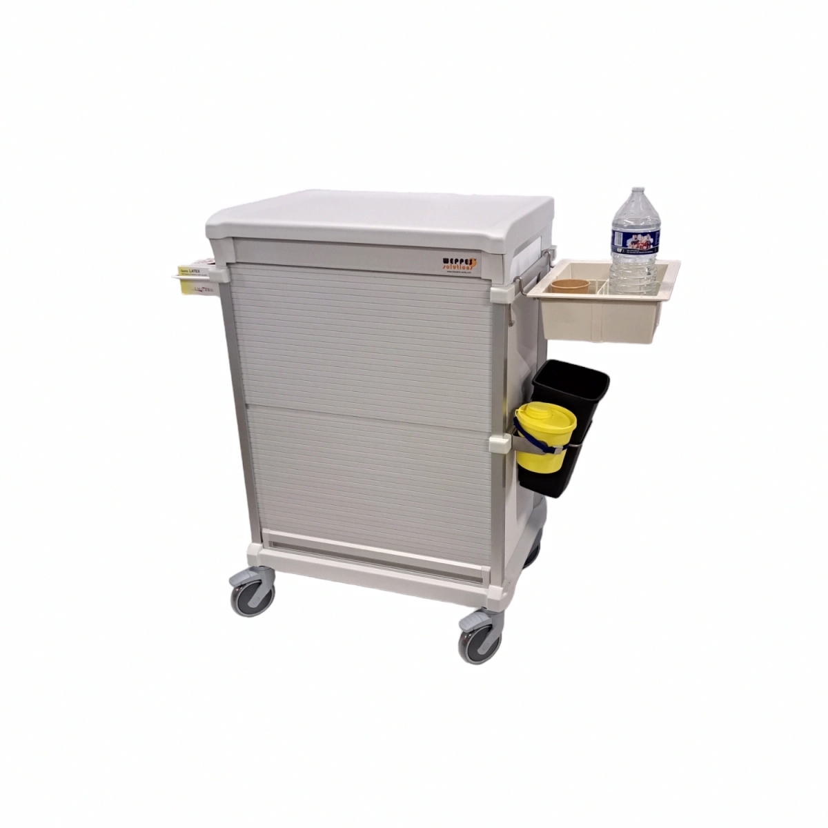 Chariot de soins modulaire, avec fermeture à rideau ergonomique pour le stockage des médicaments et fournitures médicales - WEECART_1