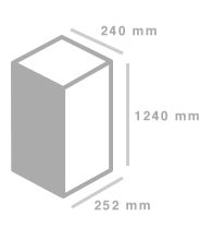 Colonne de sol - meuble présentoir - Jade PLV avec 4 niveaux - impression quadri offset - dimensions 240 x 252 x 1240 mm_1