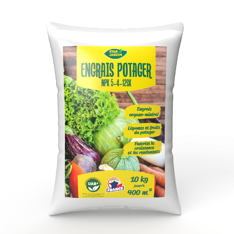 Engrais potager UAB - 5 kg Seau - Formule renforcée pour fruits et légumes - NPK 5-4-12 SK + 2MgO_1