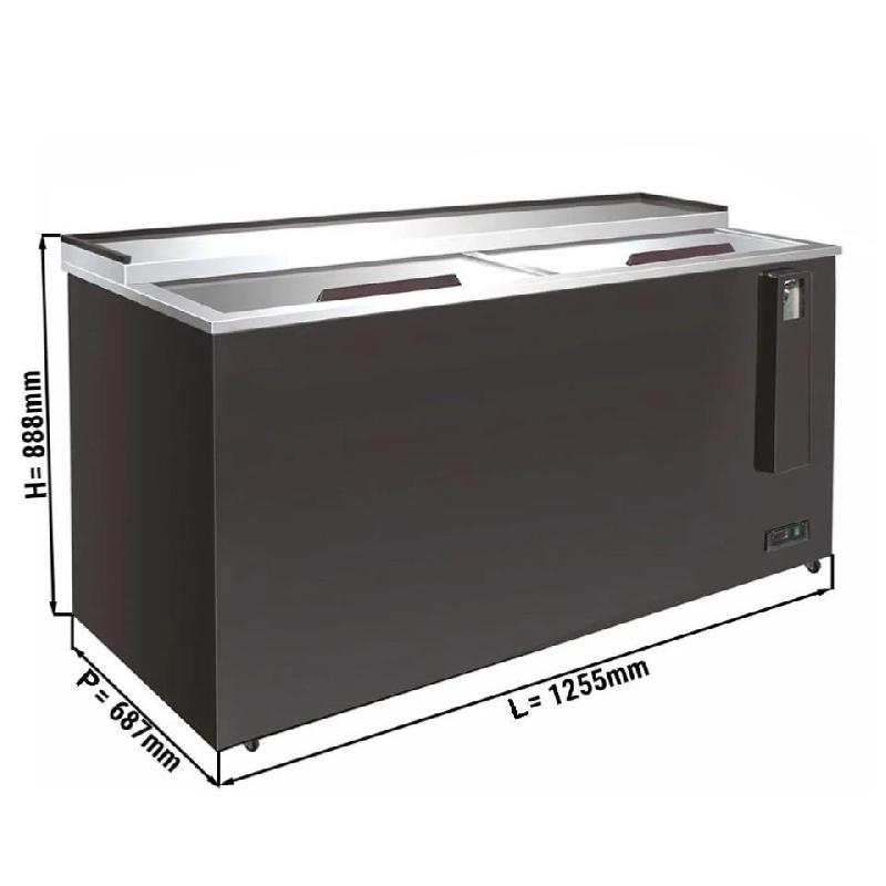 Refroidisseur à bouteilles noir avec couvercle coulissant - 417 litres_1