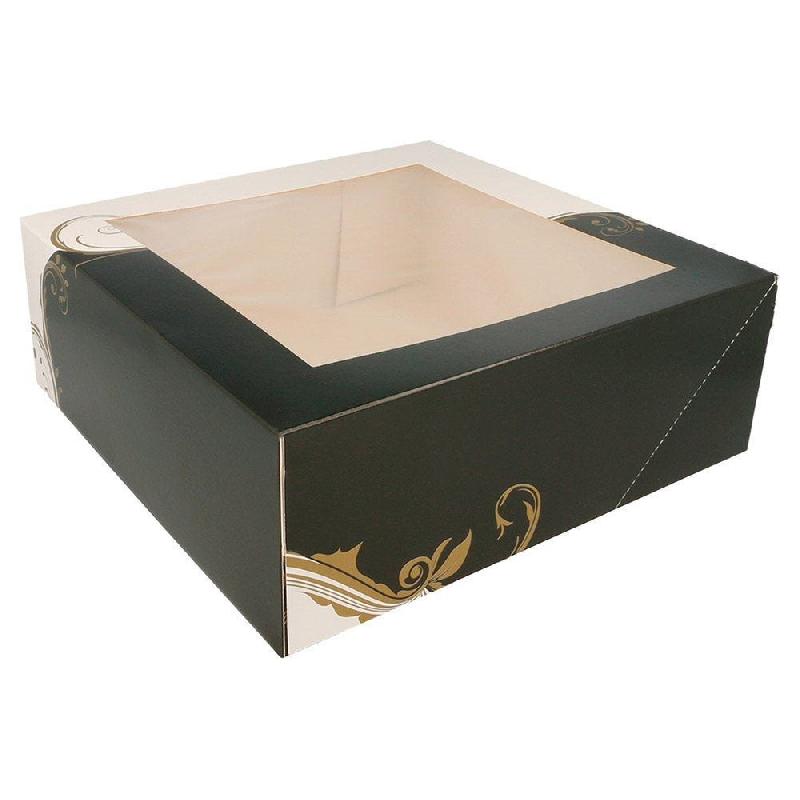 Boîte pâtissière à fenêtre Baroque 28x28x10cm - par 50_1