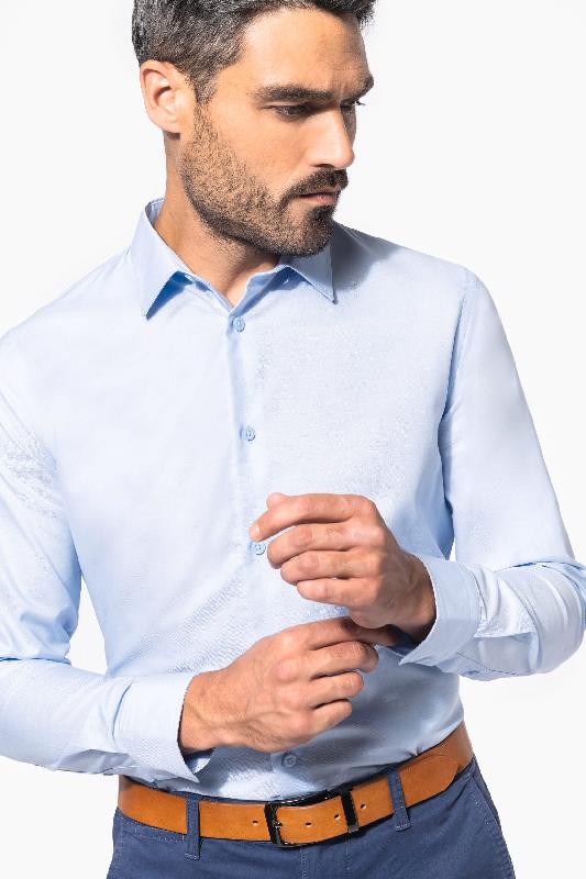 Chemise oxford manches longues homme - Réf: K595 - Kariban - Coupe ajustée - Entretien facile - Style corporate_1