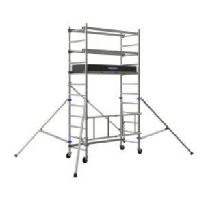 Échafaudage roulant aluminium Neolium SX - Comabi SNC - hauteur de travail maxi 7,8 m - montage sécurisé et roues anti-trace_1