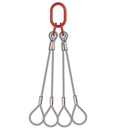 Elingue cable 4 brins avec 4 grandes boucles Référence 4747C_1