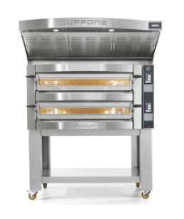 Four à pizza avec sole fixe, façade en acier inoxydable arrondie - Cuppone Michelangelo_1