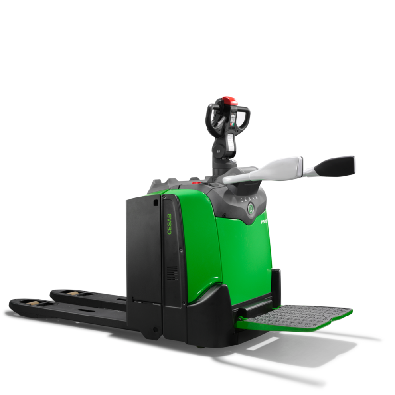 Transpalette électrique autoporté P300 pour vos opérations de manutention en Isère et Rhône   -  disponible en achat neuf et en location de courte à longue durée_1