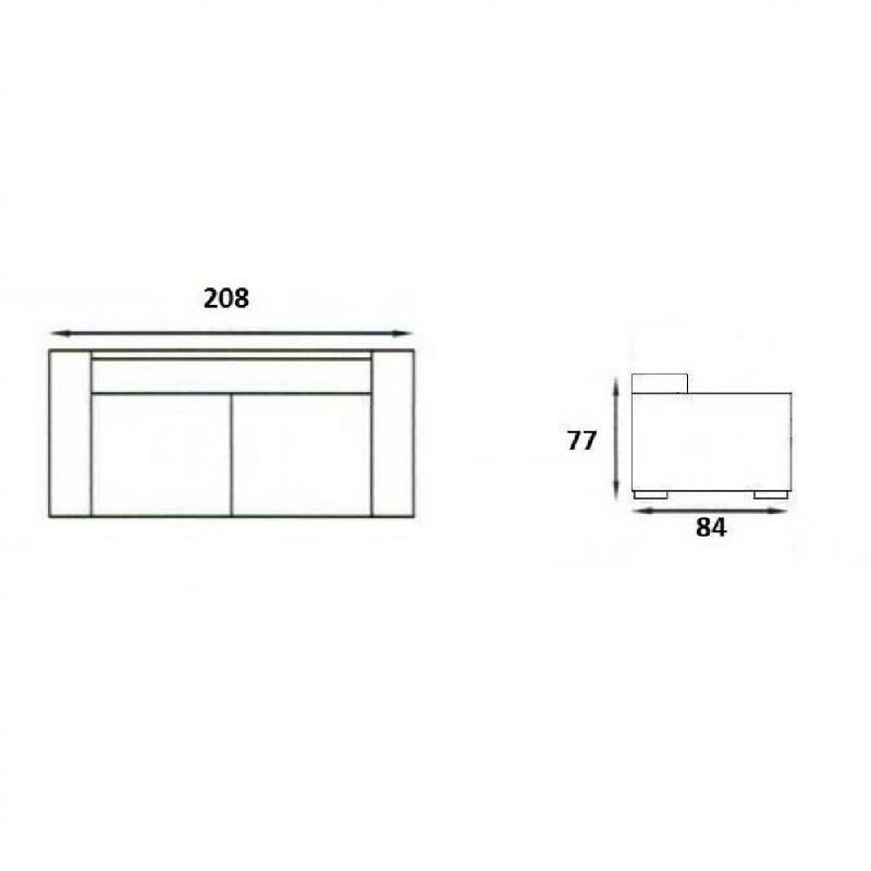 Canapé 3 places design scandinave Otto - cuir mocca de qualité Toledo - pieds en chêne - dimensions L208xH77xP84 cm_1
