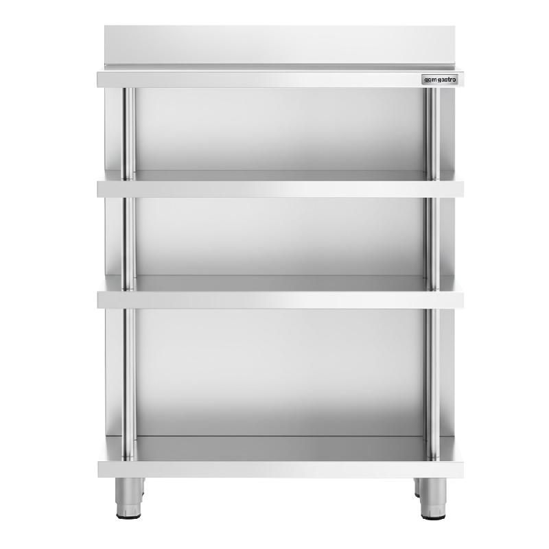 Table de travail de bar inox - 1000 x 600 mm - Étagère basse_1