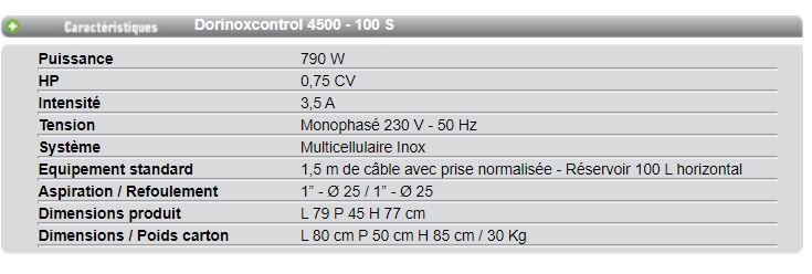 Dorinoxcontrol 4500 - 100 S - Surpresseur - Pompes Guinard Loisirs - 790W - Réservoir 100L - Silencieux et Automatique_1