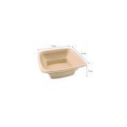 Saladier carré biodégradable en bagasse de canne à sucre - Sabert - 500 ml - Longueur : 15 cm - NN03060025_1