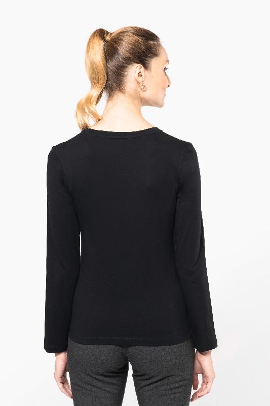 T-shirt Supima col rond manches longues femme - Kariban Premium - 100% coton peigné de qualité supérieure - Réf: PK303_1