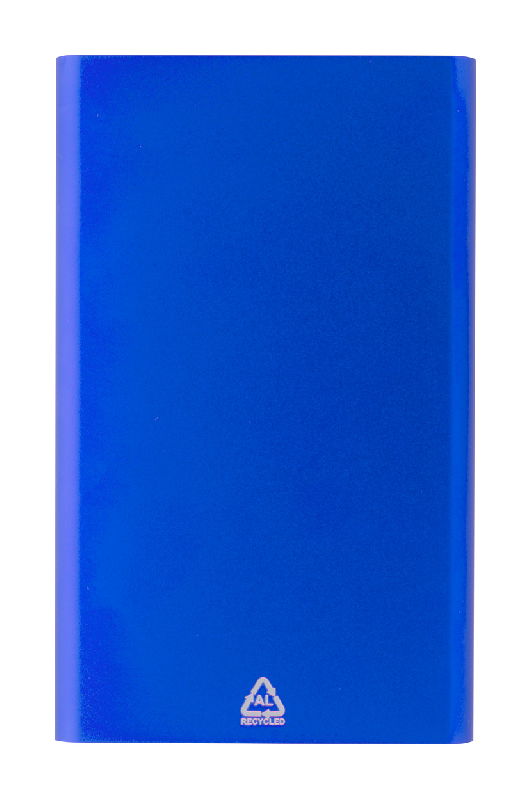 Power Bank - boîtier en aluminium recyclé - batterie 4000 mAh - ports USB et USB-C - couleur bleue_1