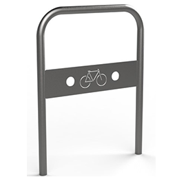 Appui cycles en inox 304 L brossé - DAMIER - Hauteur 1000 mm hors sol - Fixation par scellement direct_1