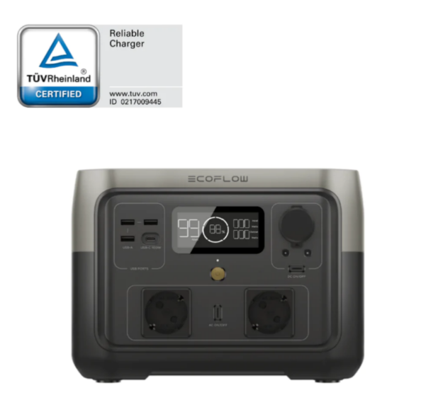 Kit station de charge portable 600W - 512Wh EcoFlow River Max 2 avec panneau solaire pliable 135W - autonomie et recharge rapide_1