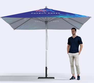 Parasol aluminium carré de 3x3m - POPSUN SQ 300_1