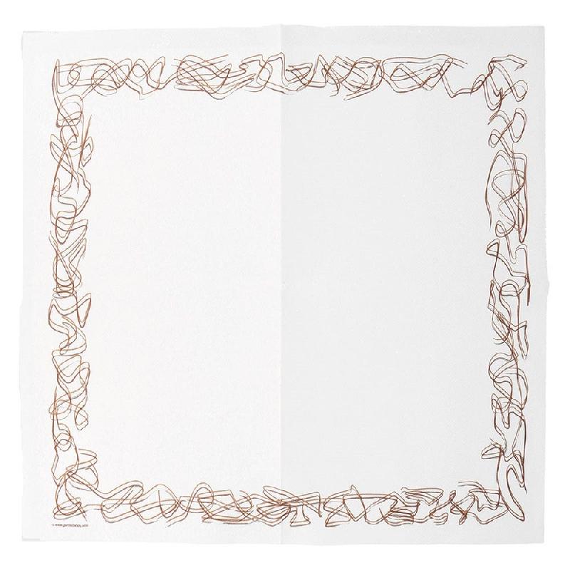 Serviette papier gaufré 2 plis blanc Aristas 40x40cm - par 1200_1