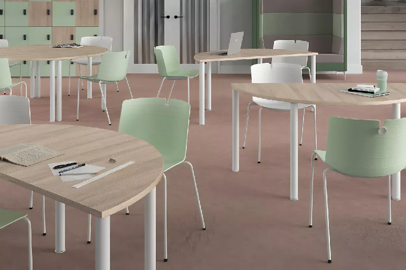 Table polyvalente demi-ronde hauteur fixe ou réglable en hauteur So Granada_1