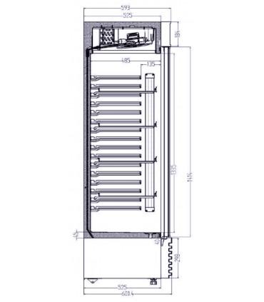 Vitrine verticale positive avec porte , idéal pour chr, traiteurs, boulangeries, pâtisseries et chocolateries -eko 42 cl white / black iarp_1