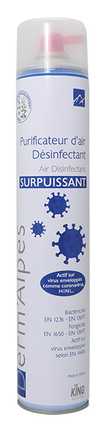 Assainisseur d'air et desinfectant de surfaces surpuissant derm'alpes aerosol 750ml_1