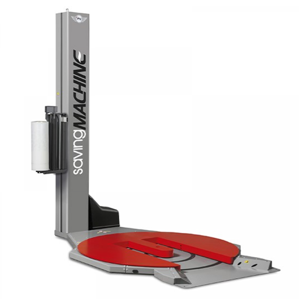 Banderoleuse semi-automatique à plateau tournant SAVING - Différentes hauteurs de banderolage disponibles_1