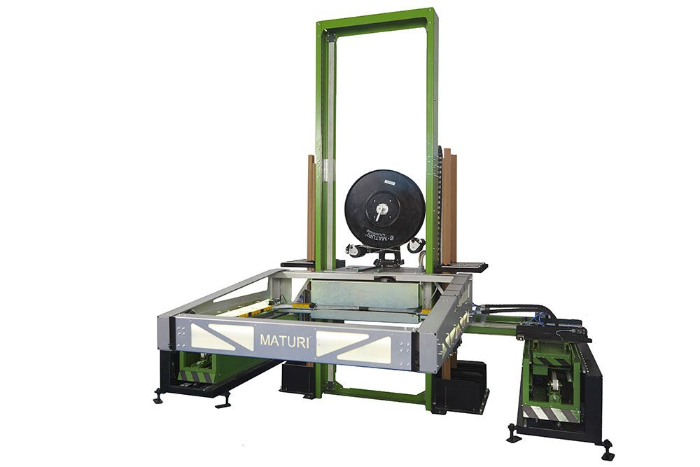 E-maturi - Machines pour cerclage de palettes - Plasticband avec robot applicateur de cornières - Plus de 70 options personnalisables_1