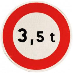 Panneau d'interdiction B13 - Limitation de tonnage personnalisable_1