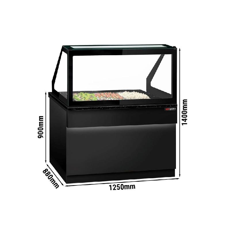 Saladette TORONTO - L1250 mm - Noire - 2 portes - 3x GN 1/1 - P900_1