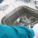 Station de lavage par ultrasons - Inspital - 3 armoires à double porte, acier inoxydable, options 1 ou 2 lavabos_1