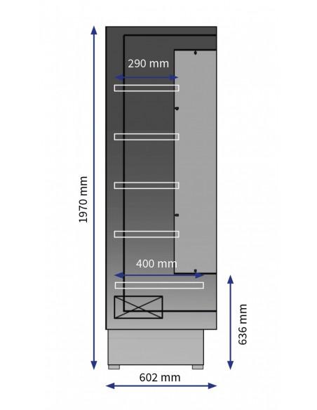Vitrines murales - Inox - Pour produits laitiers, fromage, charcuterie - BARI P60/133 ISG_1