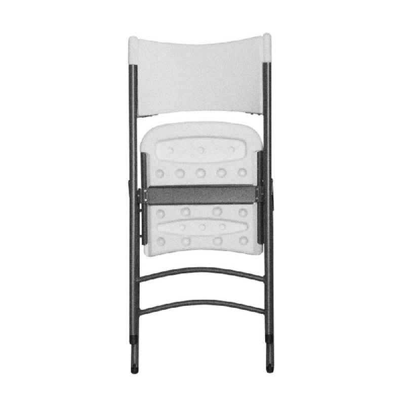 Chaise pliante de réception polyéthylène blanc Nimes - lot de 4_1