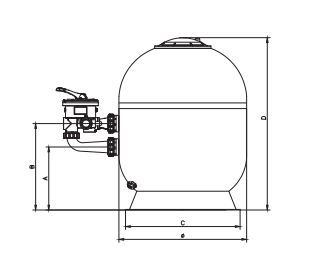 S210SLE - Filtre à sable Hayward Pool Europe - Polyester armé fibre de verre - Poids vide 11 kg_1