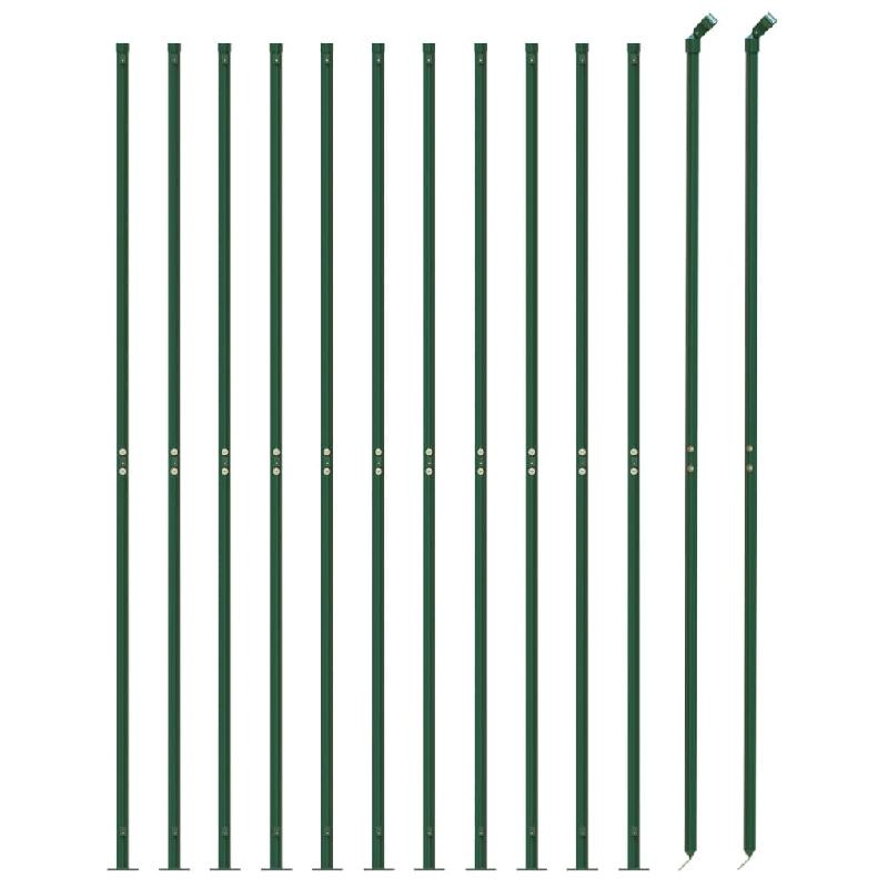 Vidaxl clôture à mailles losangées avec bride vert 1,8x25 m 153949_1