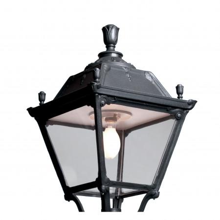 Borne lumineuse classique Indura Medium 4 - IP55 - résine noire - hauteur 71 cm - à équiper d'une ampoule E27_1
