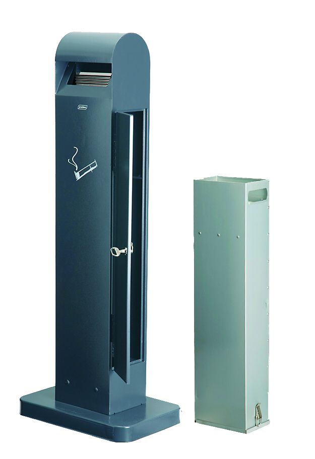 Cendrier sur pied Totem 12.5L - acier galvanisé, finition époxy anti-UV, capacité 12.5L_1