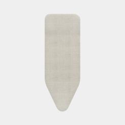 Housse de table à repasser taille C -124 x 45 cm, set complet - Denim Grey - Housse 100% coton avec sous-couche épaisse pour fers ordinaires et fers à vapeur_1