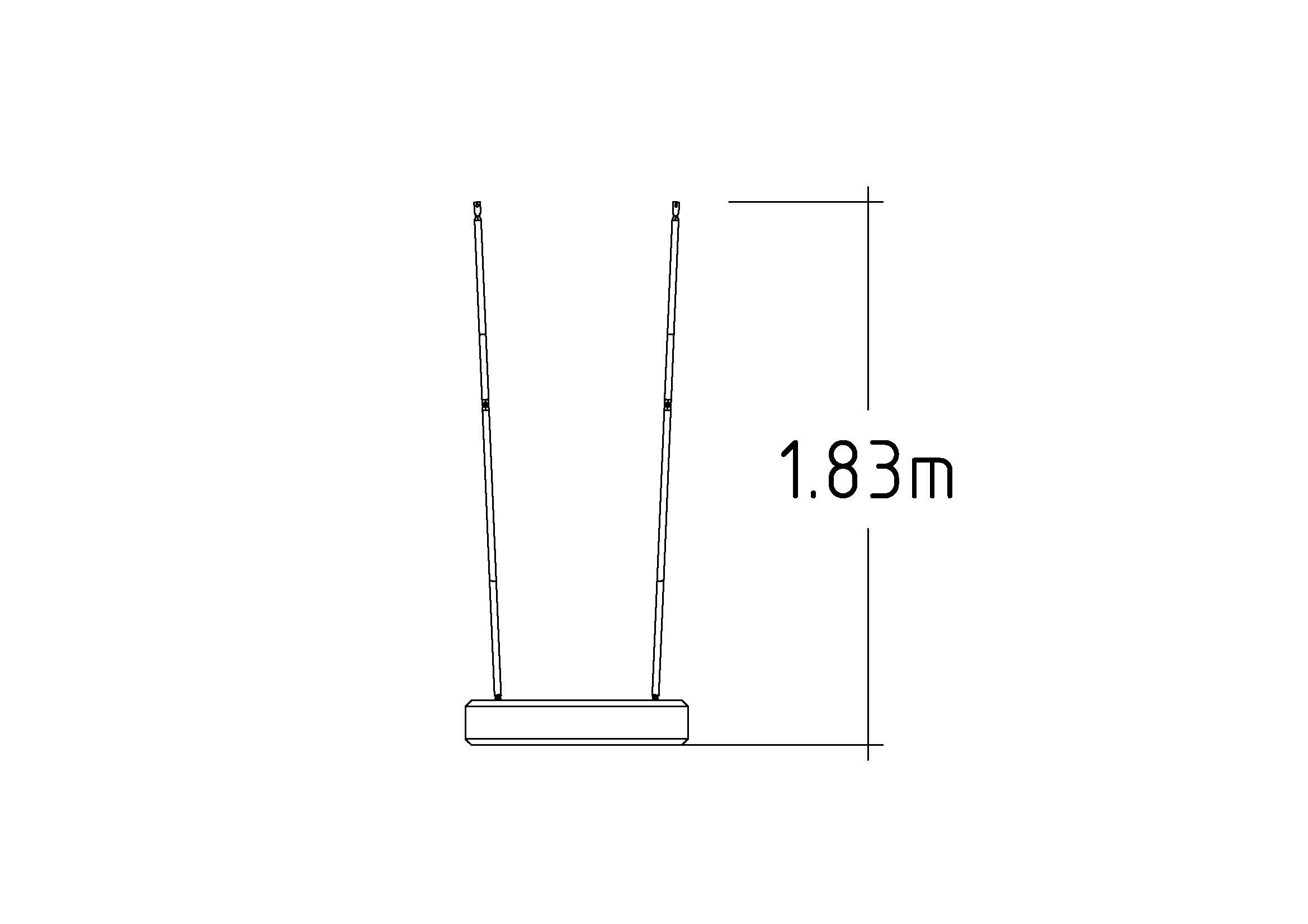 Siège de balançoire BIMP - chaîne gainée plastifiée 6 mm - réf 8049723 - HAGS_1