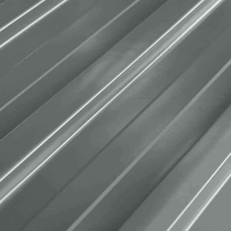 Vidaxl tôle en acier galvanisé 12 pièces gris 42985_1