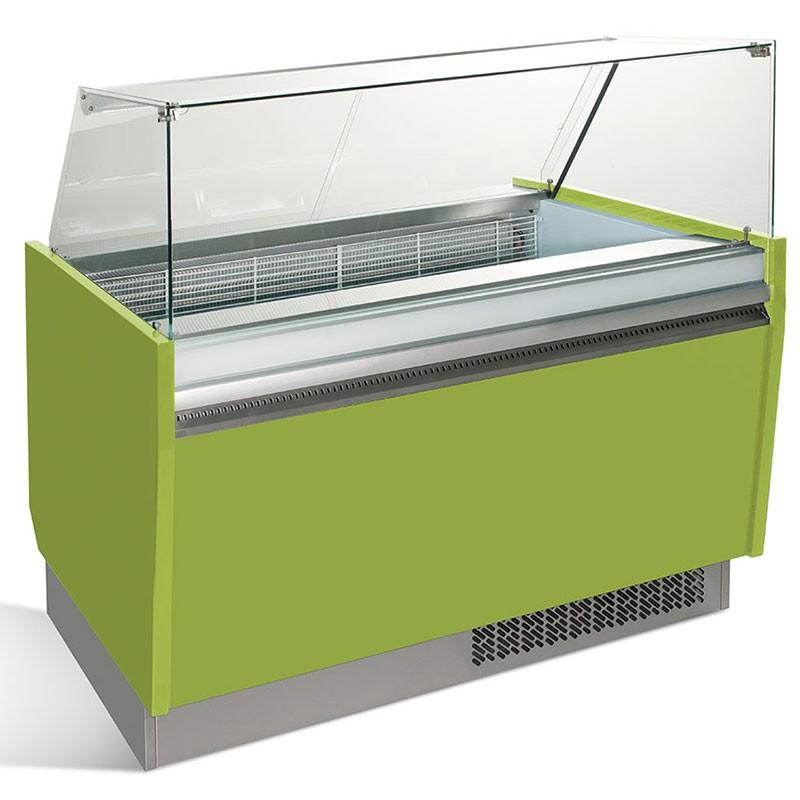 Vitrine de présentation glacier 10+10 bacs - ESTI Multicouleurs - Vert clair_1