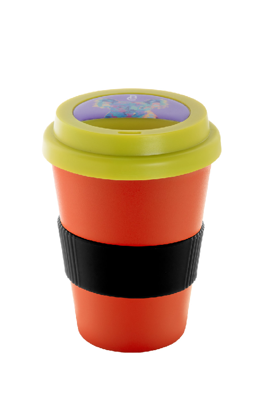 Mug thermos personnalisable - double paroi avec couvercle et poignée en silicone - 300 ml_1