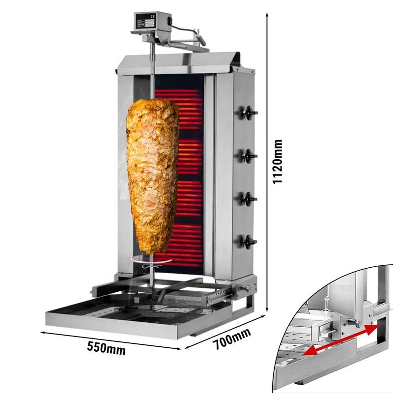 Grill Döner kebab électrique 4 brûleurs max 60 kg mobile - moteur en haut_1