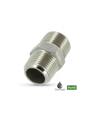 Mamelon égal MM - laiton brut ou inox selon référence - Filetage égal M_1