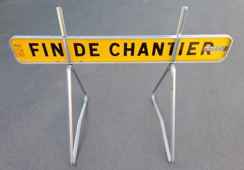 Panneau temporaire K2 - acier galvanisé - visible à 80m - avec bipieds_1