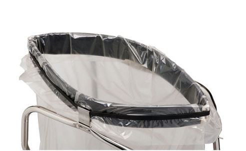 Poubelle porte sac mobile a pedale clapet hermetique inox aisi 201 - 110l marque medial_1