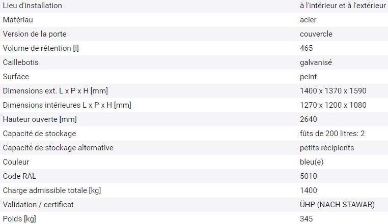 178431w - Box multi-risques 4 GST-KS-V50 - Stockage de liquides inflammables et polluants, avec bac de rétention intégré_1