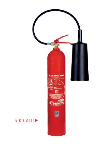 Extincteur portatif CO2 2kg et 5kg en aluminium - Gaz incombustible et non conducteur_1
